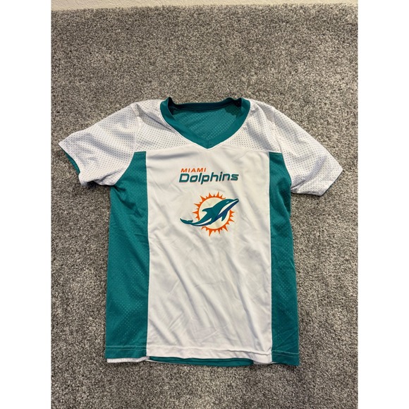 Augusta Miami‎ Dolphins NFL Football Jersey Youth L Kids Sportswear - Picture 1 of 8